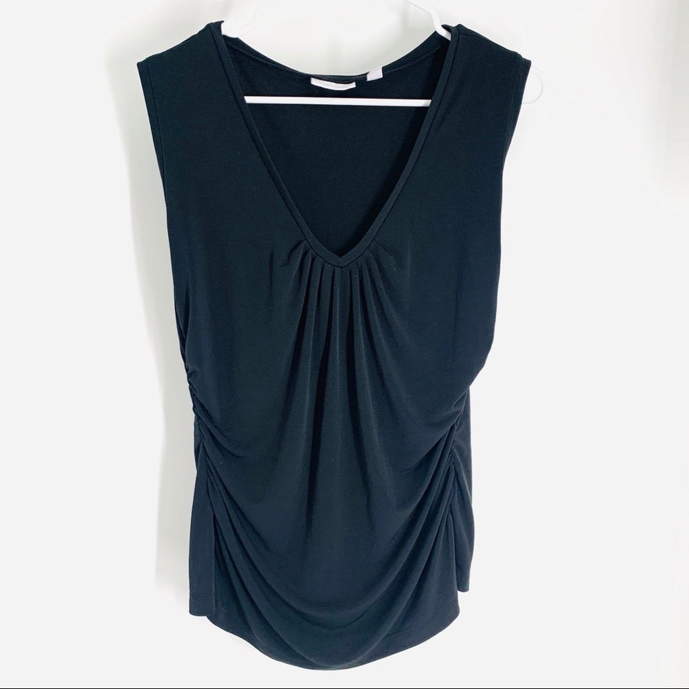 Flattering NY & Co HiLo sleeveless blouse LG
